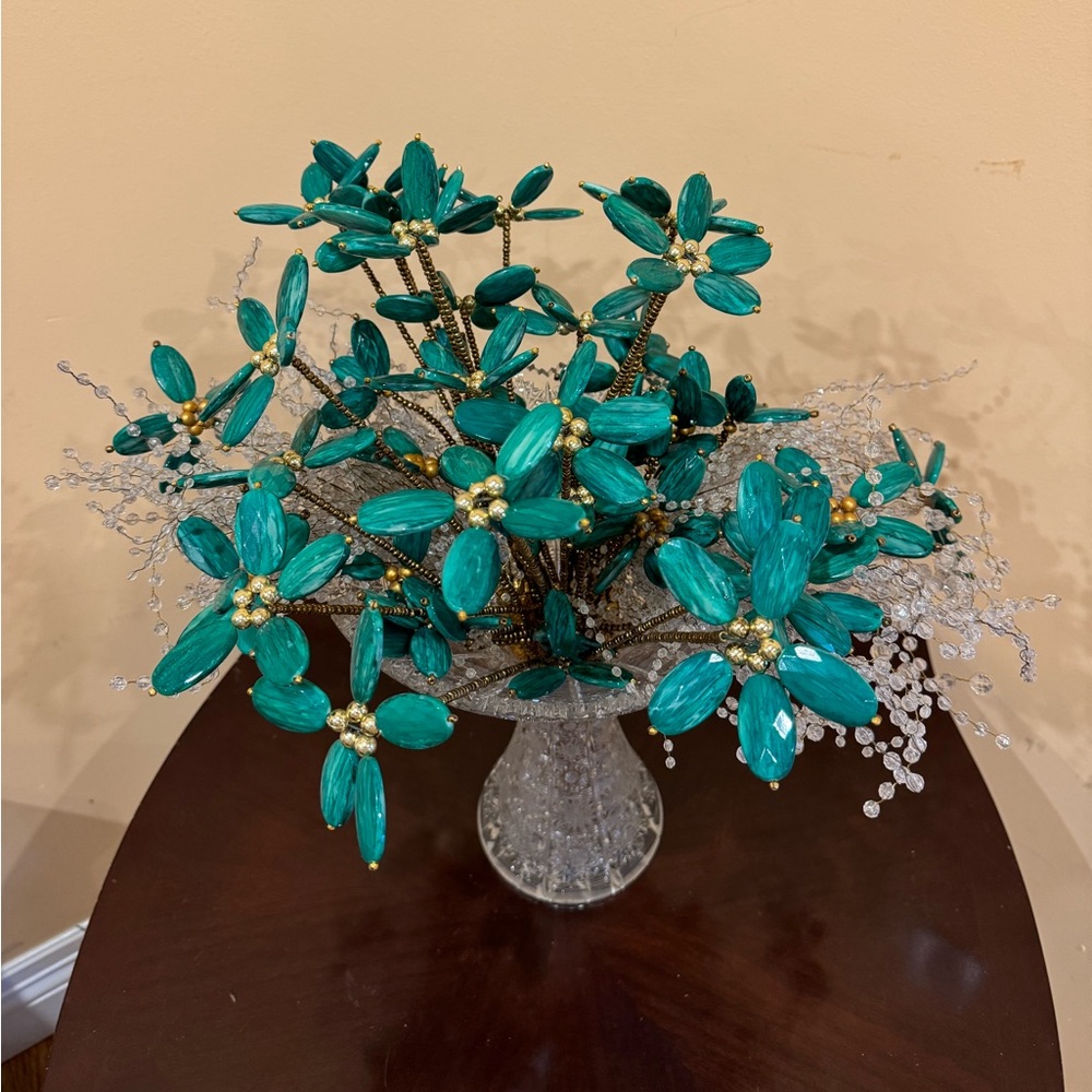 Beautiful handmade beaded flowers for vase